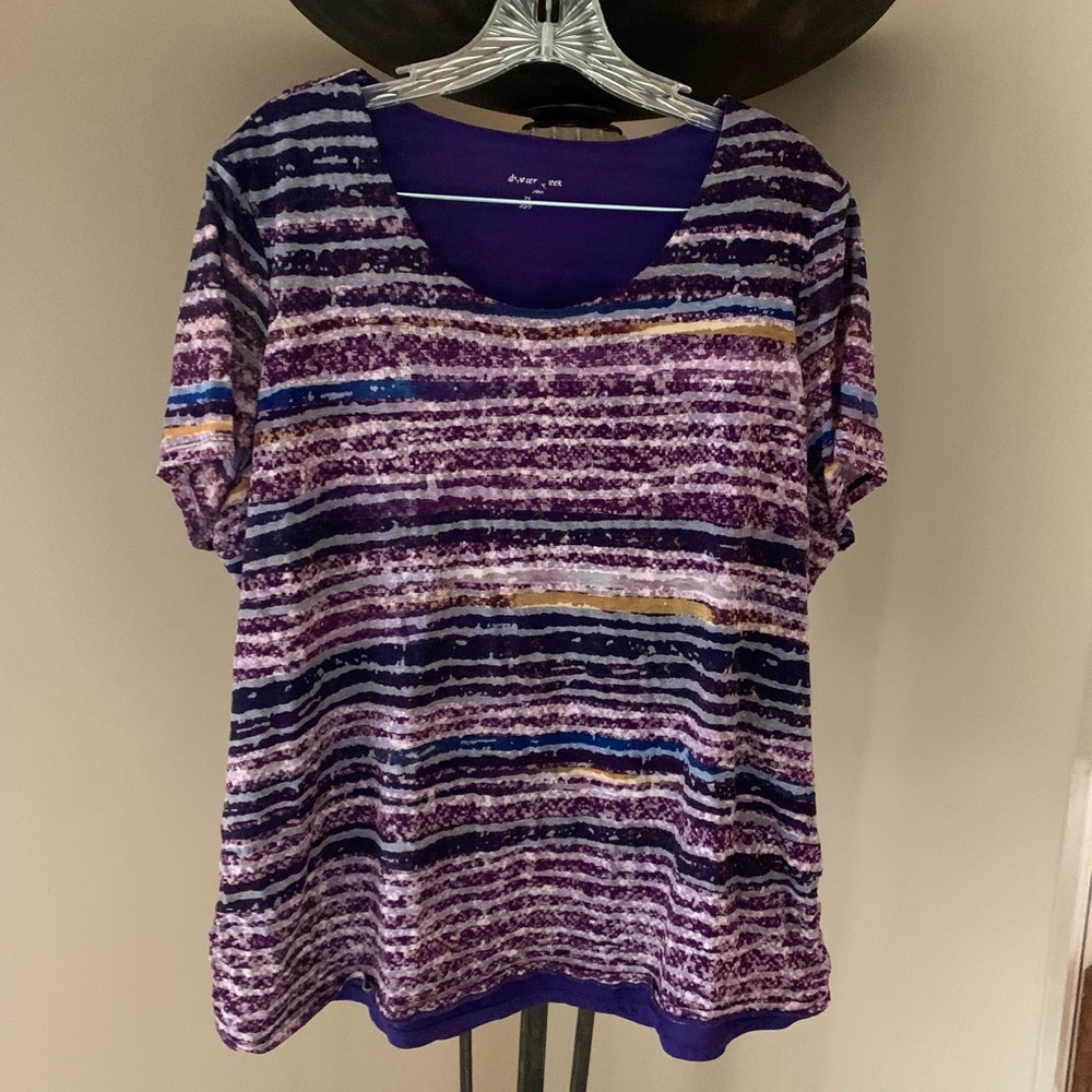 Coldwater Creek Plus Burnout Tee